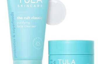 TULA Skincare Petite Treats – Includes Travel Sized 24-7 Moisture Hydrating Day & Night Cream and Cult Classic Purifying Face Cleanser, 2-piece set