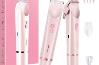 Women’s Shaver, 2026 Upgrade Dual Head Shaver – 2-in-1 Electric Shaver for Legs, Armpits, Face & Bikini, Rechargeable, Facial & Bikini Trimmer for Women (Pink)