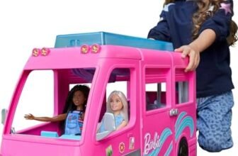 Barbie Camper, Doll Playset with 60 Accessories, 30-Inch-Slide and 7 Play Areas, Dream Camper
