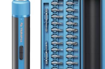 Tilswall 4V Electric Screwdriver Cordless, 10N.m High Torque /260 RPM, Cordless Screwdriver with 4-Level Control, 2200mAh USB-C Fast Charging, with 25pc S2 Steel Bits for DIY and Home Repairs (Blue)