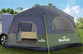 SUV Tent Instant Tent with 10-Minute Setup, 6/8/10 Person Car Camping Tent with Waterproof PU2000mm, Double Layer Design with Pre-Attached Poles