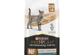 Pro Plan Veterinary Diets Purina NF Kidney Function Advanced Care Feline Formula Dry Cat Food – 3.15 lb. Bag