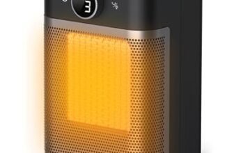 Aehaemo Space Heater, 1400W Portable Electric Heaters for Indoor Use, PTC Heater for Office,Living Room,Yoga Room, Thermostat, 70°Oscillation,Timer, Quiet Room Heater for Bedroom with Night Light