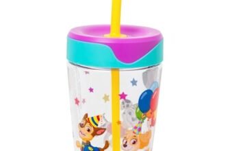 Silver Buffalo PAW Patrol Celebration Seated Group 17.5oz Spill Proof Tumbler w Straw