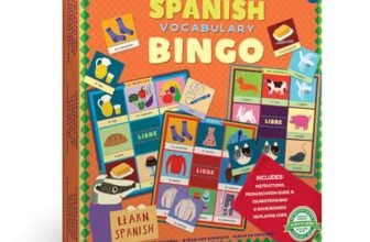 eeBoo: Spanish Vocabulary Bingo for Kids for Ages 5+, A Fun Kids Learning Game That Cultivates Conversation & Practicing a New Language