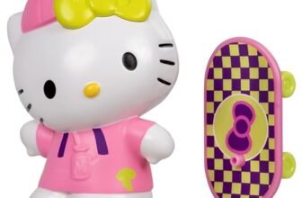 Jazwares Hello Kitty® and Friends – 4” Hello Kitty Premier Figure with a Skateboard – Series 2 – Officially Licensed Sanrio Product from Ages 6+