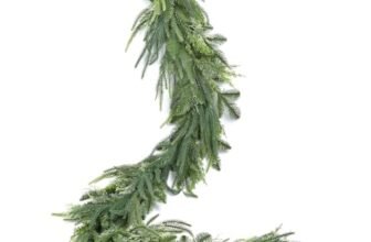 Lvydec 6Ft Christmas Norfolk Pine Garlands, Realistic Artificial Faux Greenery Garland Cedar Spruce for Mantel Holiday Indoor Outdoor Fireplace Winter Christmas Decor