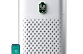 MORENTO Air Purifier for Home Large Room Bedroom Up to 1076 ft², Wi-Fi and Alexa Control, PM2.5 Air Quality Monitor, Auto Mode, HEPA Filter Removes Dust, Pollen, Smoke 1 Pack, White