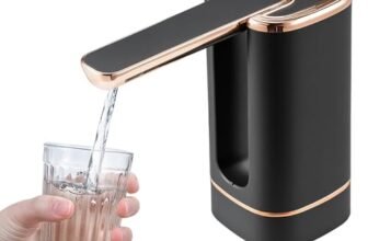5 Gallon Water Dispenser for 5 Gallon Bottle, Electric Water Dispenser Pump – USB-C Rechargeable, 1200mAh Battery, Portable for Home, Office, Camping (Rose Gold)