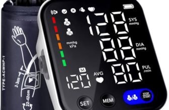 Blood Pressure Monitor, Upper Arm Blood Pressure Monitors for Home Use, Adjustable 8.7″-16.5″ Blood Pressure Cuff, 2-User 2X120 Memory, One Touch Operation, Accurate BP Machine