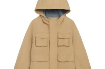 OshKosh B’gosh Boys Midweight Hooded Utility Jacket, Tan, 4T