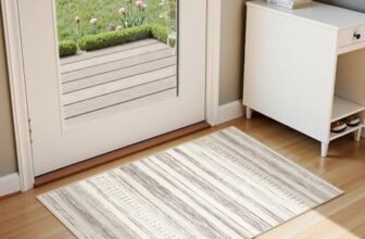 Tortania Area Rug Living Room Rugs – 2×3 Washable Soft Neutral Boho Moroccan Farmhouse Mat Indoor Floor Carpet for Bedroom Hallway Entryway Kitchen Home Office Decor – Beige