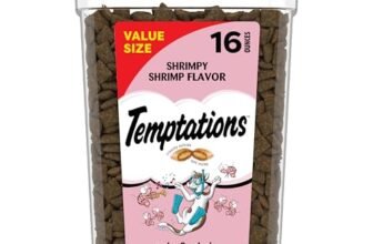 Temptations Cat Treats, Classic Crunchy and Soft Cat Treats, Shrimpy Shrimp Flavor, 16 oz. Tub