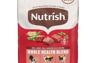 Nutrish Dry Dog Food, Real Beef, Pea & Brown Rice Recipe Whole Health Blend for Adult Dogs, 40 lb. Bag, Packaging May Vary (Rachael Ray)