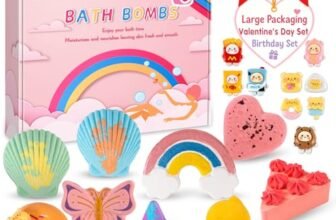 9XXL Bath Bombs Gifts Set, BusyMouth 9pc Kids Bath Bombs with Surprise Toys | Non-Toxic Bubble Bath | Birthday Gift Set for Girls & Boys Ideal Gift for Mother’s Day Valentines