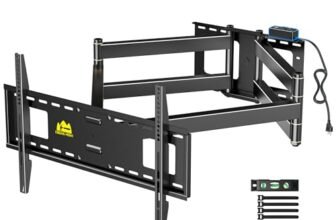 FORGING MOUNT Full Motion TV Wall Mount for 50-90 inch TVs, Heavy Duty Articulating Arm Holds 198 lbs with 43 Inch Long Extension, Fits Flat/Curved Screens, Max VESA 600x400mm