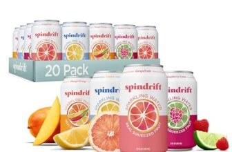 Spindrift Sparkling Water, 4 Flavor Variety Pack, Made with Real Squeezed Fruit, 12 Fl Oz (Pack of 20)