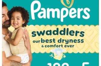 Pampers Swaddlers Diapers, Size 5 (20-37 lbs), 132 Count, Absorbent, Keeps Baby Dry and Comfortable, Skin Safe Disposable Baby Diaper (Packaging May Vary)