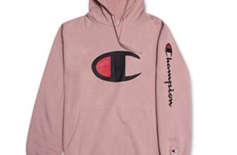 Champion Hoodie for Men Big And Tall Mens Oversized Pullover Fleece Sweatshirt Blush