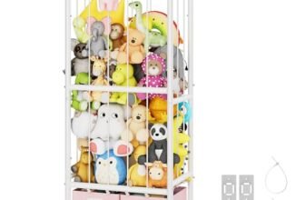 GRANNY SAYS Multi-Purpose Storage Organizer with 2 Bins, Vertical Storage Solution with Elastic Bands and Hooks, Space-Saving Organizer for Bedroom, Living Room, and Home Spaces