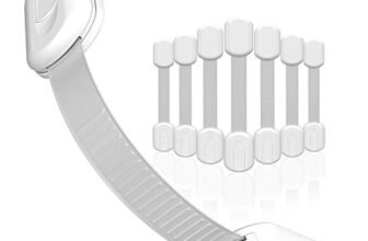 SKYLA HOMES Baby Locks (8-Pack) Child Safety Cabinet Proofing – Safe Quick and Easy 3M Adhesive Cabinet Drawer Door Latches No Screws & Magnets Multi-Purpose for Furniture Kitchen Ovens Toilet Seats