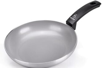 Moneta Innova Padella 24cm, rivestimento naturale FineGres (NO PFAS), anche per induzione, 100% Made in Italy