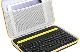 Khanka Eva Borsa da Viaggio Custodia Caso Case per Logitech K480 Tastiera Multidispositivo Bluetooth Keyboard.(Solo Custodia)