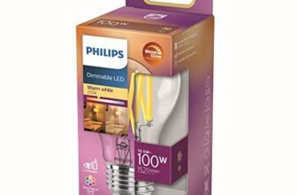 Philips LED Lampadina a Filamento Goccia, 100W, E27, Luce Bianca Calda, Dimmerabile