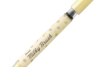 Pentel XGFH-P Milky Brush pennello con inchiostro a colori pastello, giallo, 1 pz