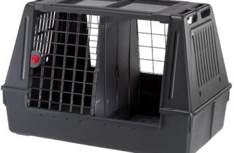 Ferplast ATLAS CAR 100 SCENIC Trasportino per Cani da Auto con Doppia Finestra, Tappeto Drenante, Portaoggetti, Maniglie, Doppia Apertura Scorrevole con Chiusura Sicura, Max 40 kg, 100 x 60 x h 66 cm