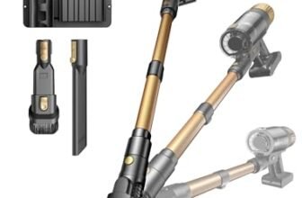 Ultenic Aspirapolvere Senza Fili, 50KPa/65 Min Scopa Elettrica Senza Fili, Aspirapolvere Potente con Tubo Telescopica, Autoportante, Tecnologia GreenEye, per Tappeti/Pavimenti/Peli di Animali