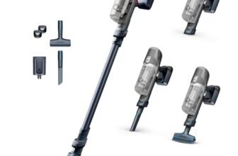 Rowenta X-Pert RH6836EO 6.60 Cordless Vacuum Cleaner, 100 W Power, 45 Minutes Runtime, Cordless & Bagless, LED Brush Head, Removable Battery, 0.55 L Container, Includes Crevice Tool and Wall Mount