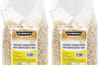 Oltresole, Grano Saraceno Decorticato Biologico 1 Kg, Cereale Crudo Non Trattato Termicamente, da Coltivazione Biologica, Confezione Ideale per Famiglie (Confezione da 2)
