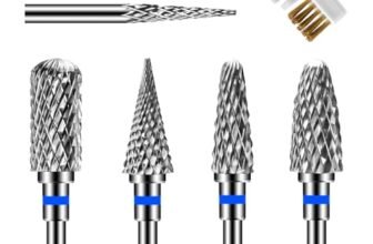 CGBE Punte Fresa Unghie, 6 Pezzi Fresa per Unghie Allegati Teste di Rettifica Macchina in Carburo per Manicure Rimuovere Acrilico o Gel duro Polygel, 3/32 Pollici Punte Fresa Unghie Professionale.