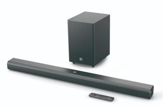 JBL Cinema SB 550, Soundbar 3.1 Canali con Subwoofer Wireless, Bluetooth per Streaming Wireless, Dolby Atmos Integrato, Connessione HDMI ARC e Ottica, Design Compatto, Telecomando, 250 Watt, Nero