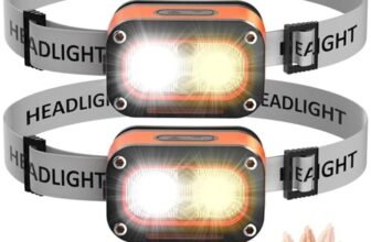 Chasinglee 3000 lumen, super luminosi, ricaricabili tramite USB, lampada frontale a LED,regolabile, impermeabile, con sensore di gesto, adatta per campeggio, ciclismo, pesca durante（Confezione da 2）