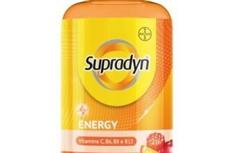 Supradyn Energy, Integratore Multivitaminico Completo, con Vitamine A, B, C, D, E e Coenzima Q10, 70 Caramelle Gommose Multivitaminiche Gusto Ciliegia, Lampone e Arancia