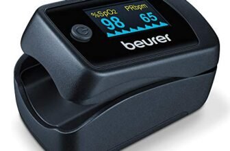 Beurer PO 45 Saturimetro da dito Professionale Certificato, Monitoraggio della Saturazione di Ossigeno, Frequenza Cardiaca, Indice di Perfusione, Pulsossimetro con Spegnimento Automatico