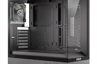 Noua Diamond CK100 | Case PC Gaming ATX Mid Tower | Ventola PWM Led ARGB | USB 3.0 | Supporto Raffreddamento Liquido 360 mm | Doppio Vetro Temperato Continuo – Nero