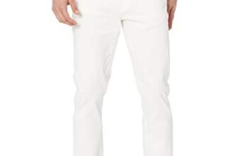 Amazon Essentials Jeans Slim Fit – Colori Fuori Produzione Uomo, Bianco Brillante, 33W / 34L