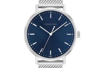 Calvin Klein Orologio Analogico al Quarzo da Uomo Collezione MODERN MESH con Cinturino in Maglia Metallica in Acciaio Inossidabile Argentato – 25200045