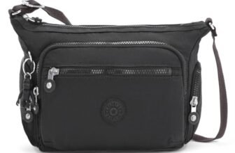 Kipling Gabbie S, Borsa a Tracolla Piccola, Black Noir (Nero)