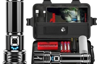 Shadowhawk Torcia LED Potente Professionale 1000000 Lumen | Militare Torce Led Alta Potenza Ricaricabili(12H Illuminazione 5000mAh Batteria), Per Campeggio/Trekking/Emergenza, IP67 & 5 Modalità