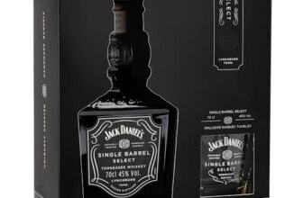 Jack Daniel’s Single Barrel Select 70cl Limited Edition 1 Bicchiere – Whiskey speziato invecchiato in botti di rovere. 45% vol.