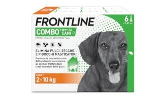 FRONTLINE Combo, 3+3 Pipette, Cane Taglia S (2-10 kg), Antiparassitario per Cani e Cuccioli di Lunga Durata, Protegge il Cane e Anche la Casa da Pulci, Zecche, Uova e Larve, Antipulci 6 Pipette