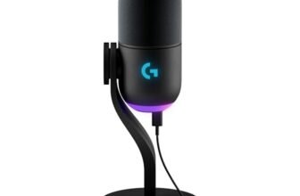 Logitech G Yeti GX Dynamic Microfono a condensatore RGB per gaming con LIGHTSYNC, microfono USB per streaming, supercardioide, Plug and Play USB per PC/Mac – Nero