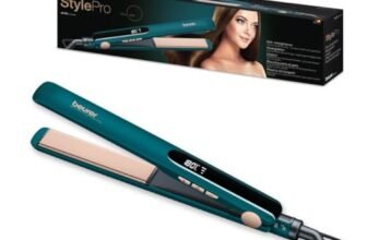 Beurer HS 50 Ocean Premium Hair Straightener for women I German Engineering I Ceramic Keratin Plates I Temperature Settings I LED Display I Auto Shut-Off I 360° Swivel Cord I Spring Plates I Fast Heat-Up I 3-Year Warranty I Green in color