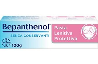 Bepanthenol Pasta Lenitiva Neonato Protettiva, Pasta Cambio Pannolino con Pantenolo che Idrata e Rigenera la pelle, Crema per Bambini Irritazione Pannolino Senza Conservanti, Profumi e Coloranti 100 g