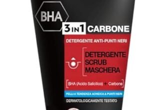 Garnier Maschera Punti Neri, Detergente e Scrub Viso Pure Active Intense 3in1 con Carbone Vegetale, 150 ml