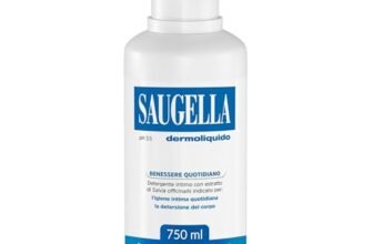 Saugella Dermoliquido Detergente Intimo Quotidiano, pH 3.5, Antiodore, Rinfrescante e Tonificante, con Salvia e Acido Lattico, 750 ml